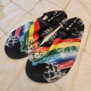 MET520 Rainbow Stripe Water Shoes Size 38/39 (US 6.5-7) Abstract Print EUC